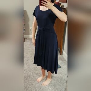 Signature by Robbie Bee Navy Midi Dress